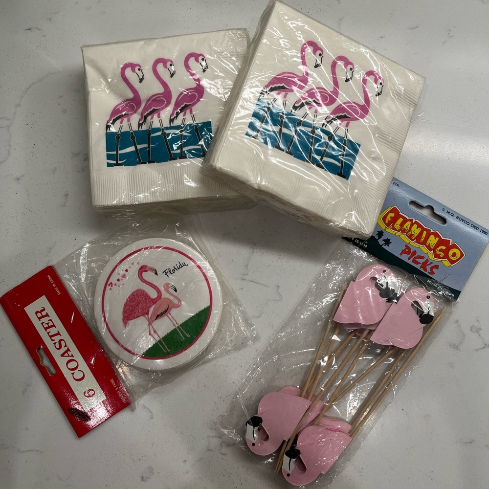 Retro Flamingo Party Supplies | Florida Party Decor
